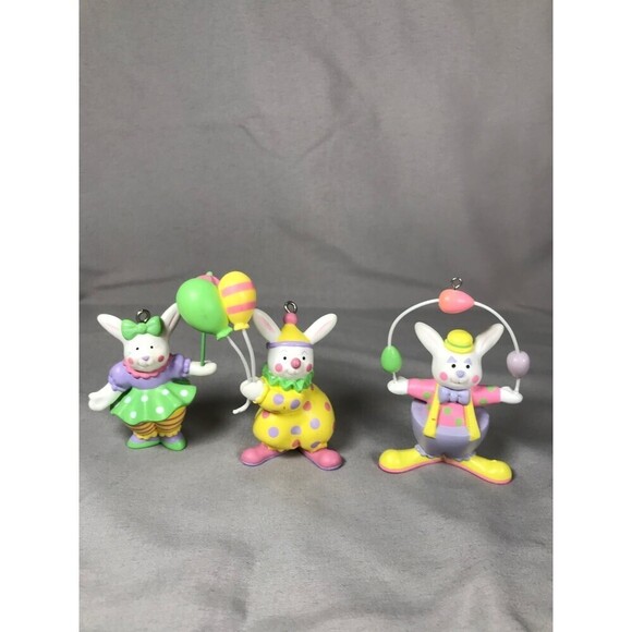 Vintage Avon PVC Easter Bunny Easter Tree Ornaments - Picture 1 of 6